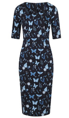Amber Midnight Butterfly Wiggle Dress