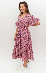 Fuchsia Paisley Dress